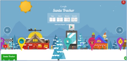 GooglẽT^N[XǐՃTCguGoogle Santa Trackerv